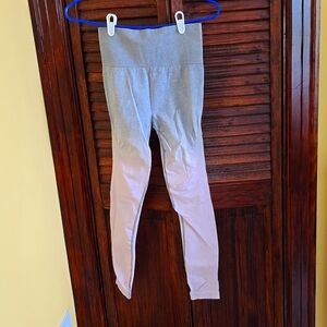 Grey and pink ombre gym pants small